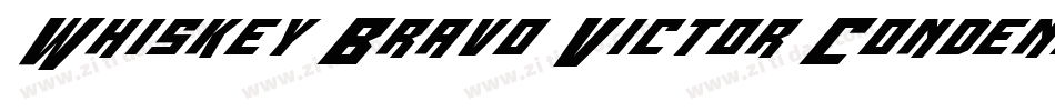 Whiskey Bravo Victor Condensed字体转换